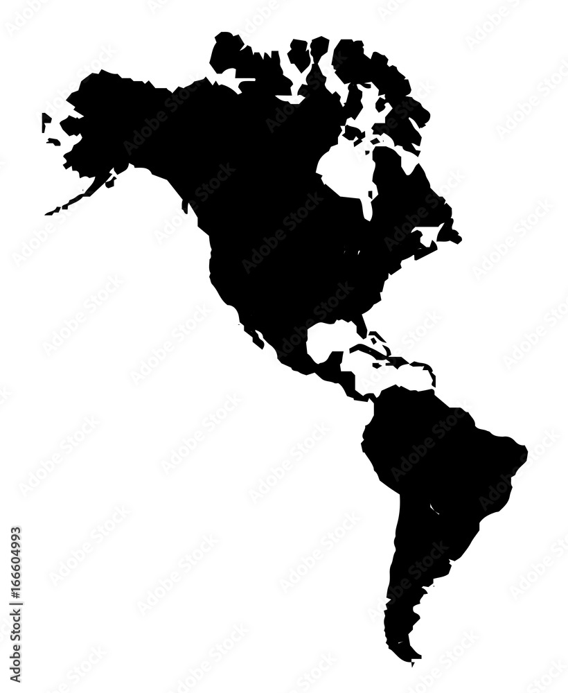 The Americas Silhouette Stock Vector Adobe Stock