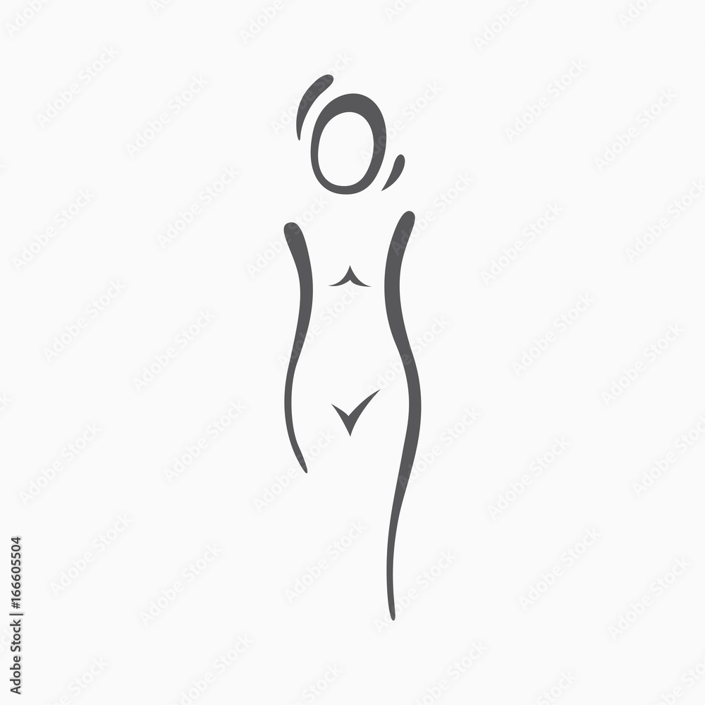 Sexy fitness figure of a girl. Intimate hygiene, vector lady poses. Lovely elastic ass bikini zone. Drawn graphics for design, background Sexy fitness figure of a girl. Intimate hygiene, vector lady poses. Lovely elastic ass bikini zone. Drawn graphics for design, background