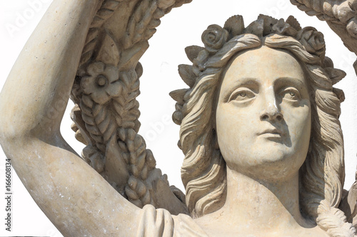 Detail of classic sculpture beautiful woman