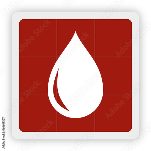 Red Icon Schaltfläche - Tropfen