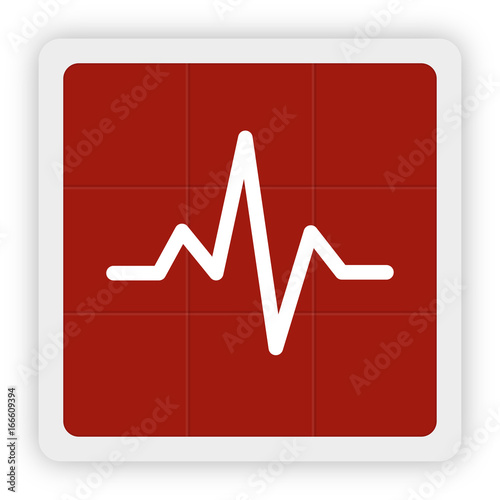 Red Icon Schaltfläche - Puls