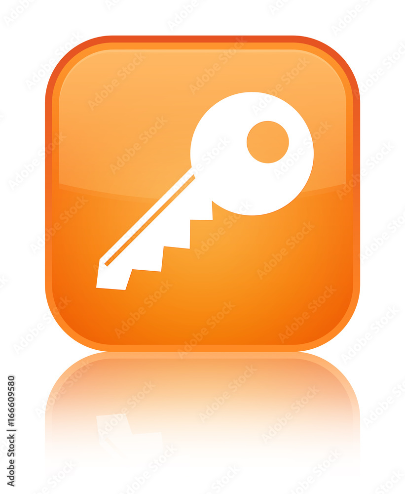 Key icon special orange square button Key icon special orange square button