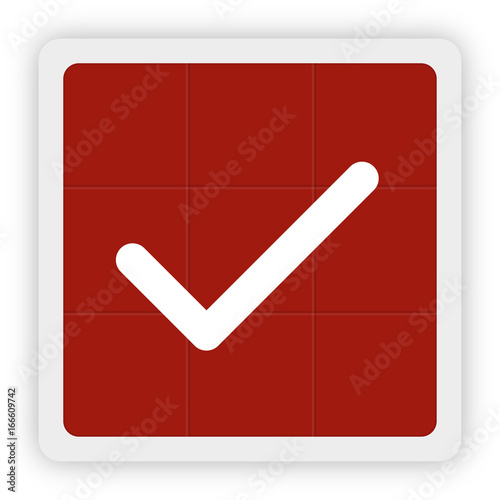 Red Icon Schaltfläche - Haken