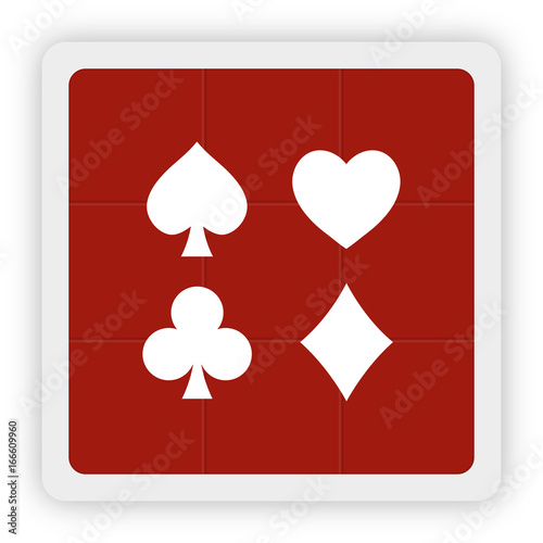 Red Icon Schaltfläche - Kartenspiel