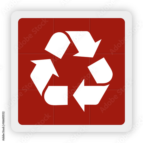 Red Icon Schaltfläche - Recycling