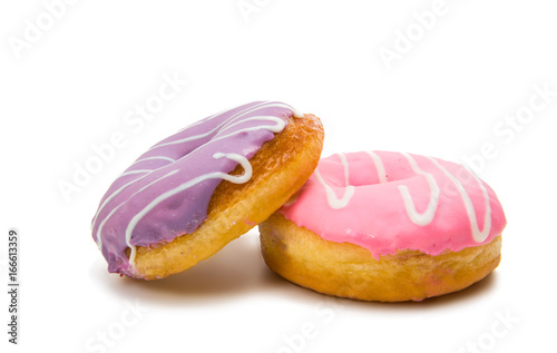 Donuts in glaze isolated