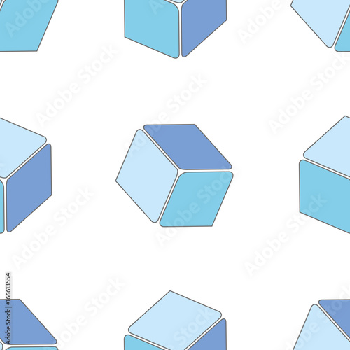 Abstract seamless 3d cubes pattern