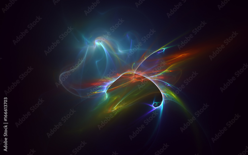 3D rendering abstract fractal light background 3D rendering abstract fractal light background