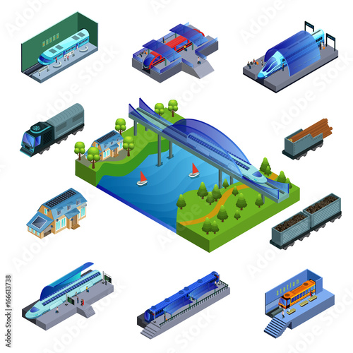 Isometric Modern Trains Concept