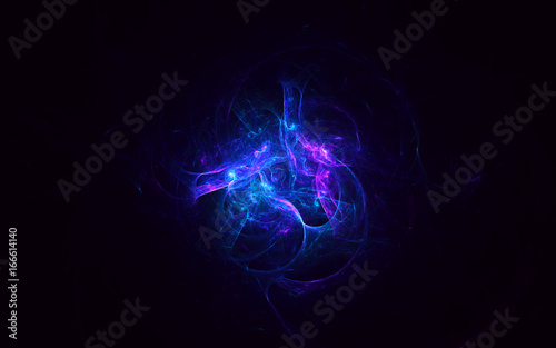3D rendering abstract fractal light background