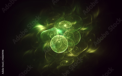 3D rendering abstract fractal light background