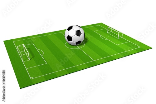 3D soccer  football concept