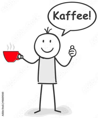 Figur sagt Kaffee