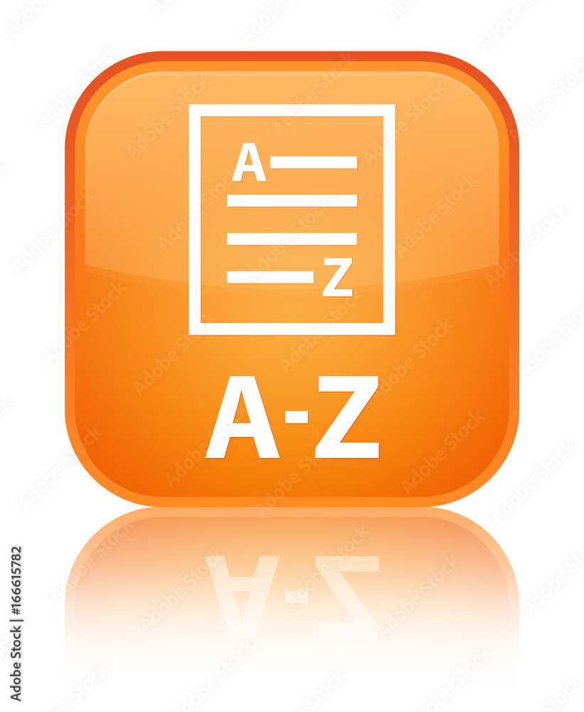 A-Z (list page icon) special orange square button A-Z (list page icon) special orange square button