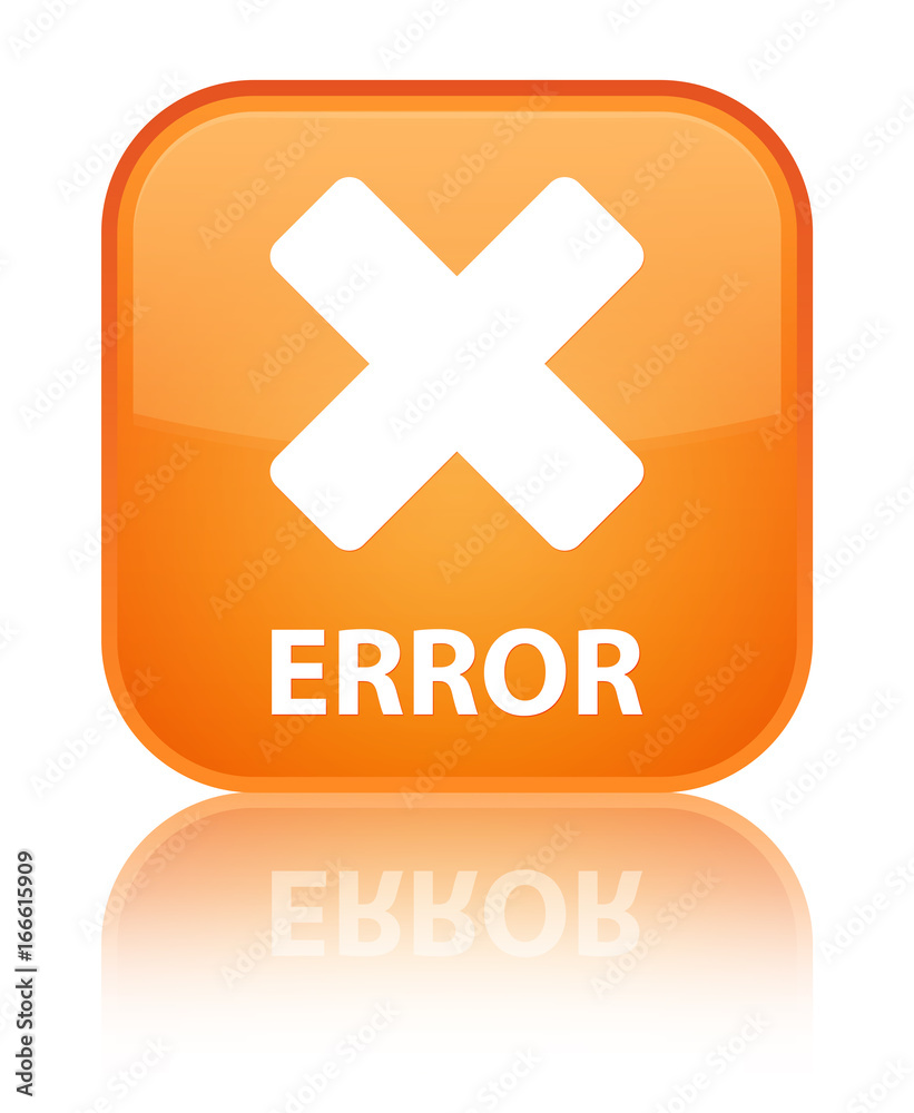 Obraz premium Error (cancel icon) special orange square button