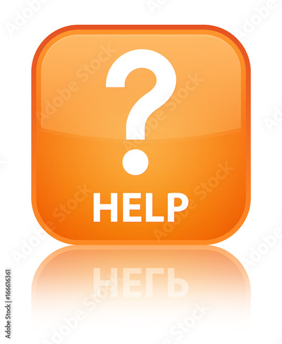 Help (question icon) special orange square button