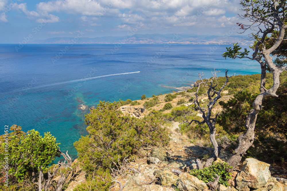 View of the coast of the peninsula of Akamos, Cyprus View of the coast of the peninsula of Akamos, Cyprus