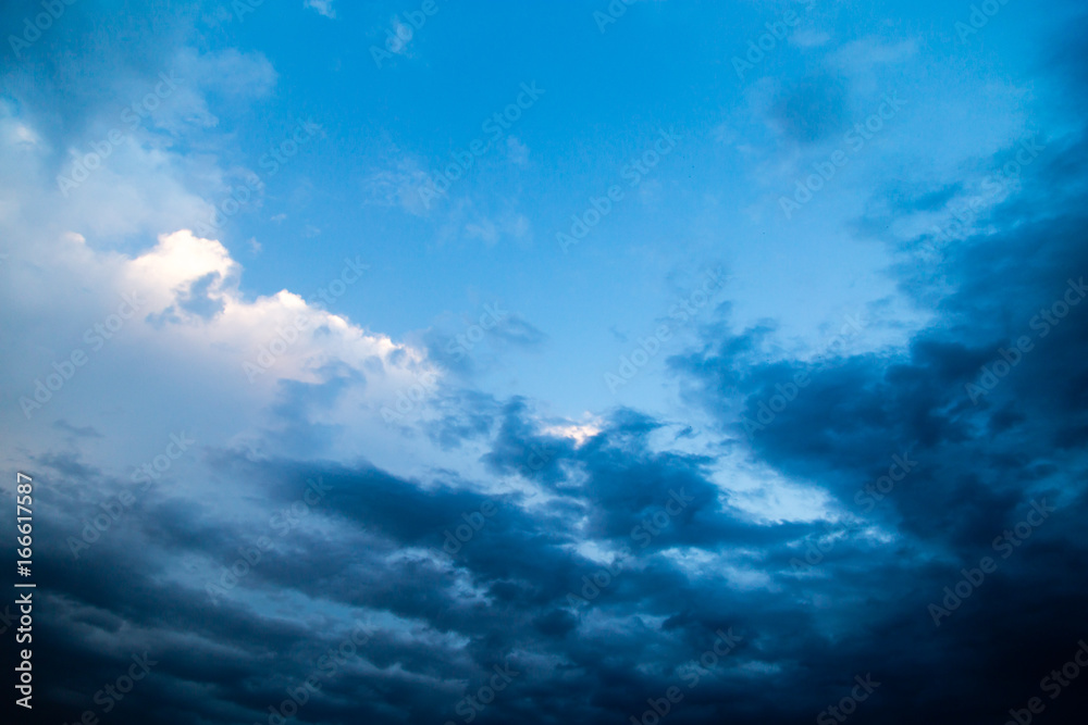 Clouds at sunset as background