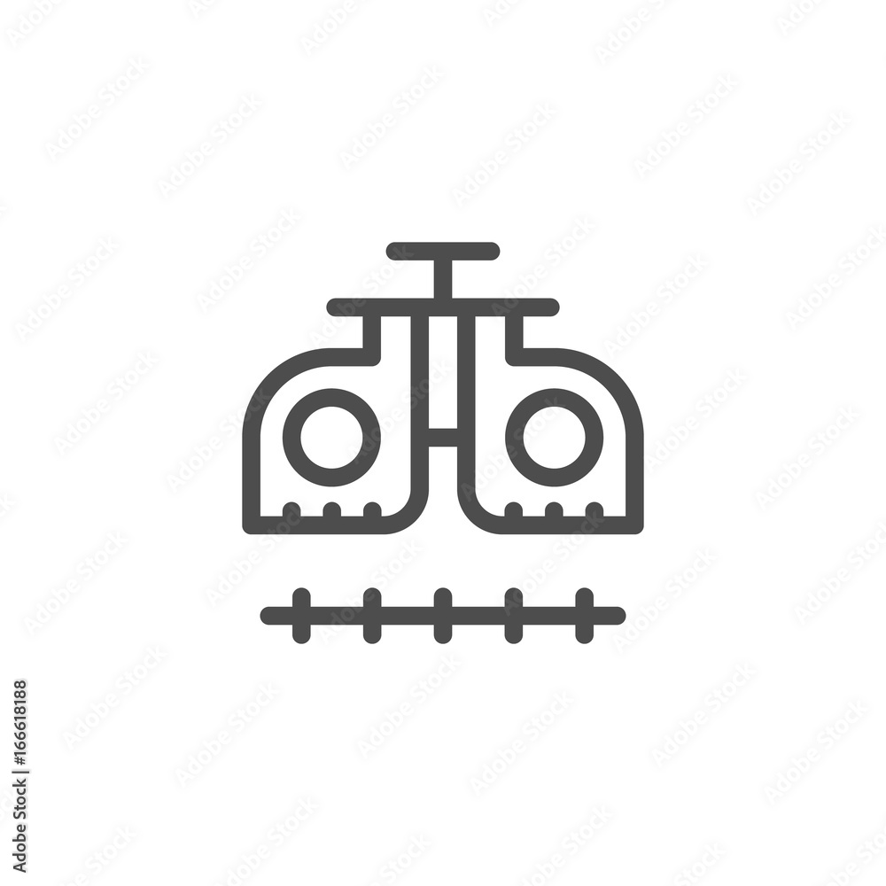Ophthalmologic equipment line icon Ophthalmologic equipment line icon