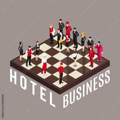 Hotel Business Chess Concept