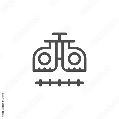 Ophthalmologic equipment line icon