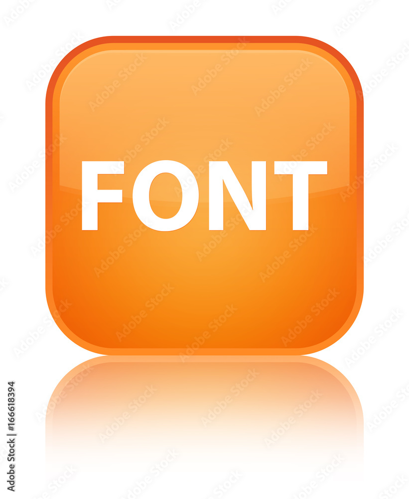 Font special orange square button Font special orange square button