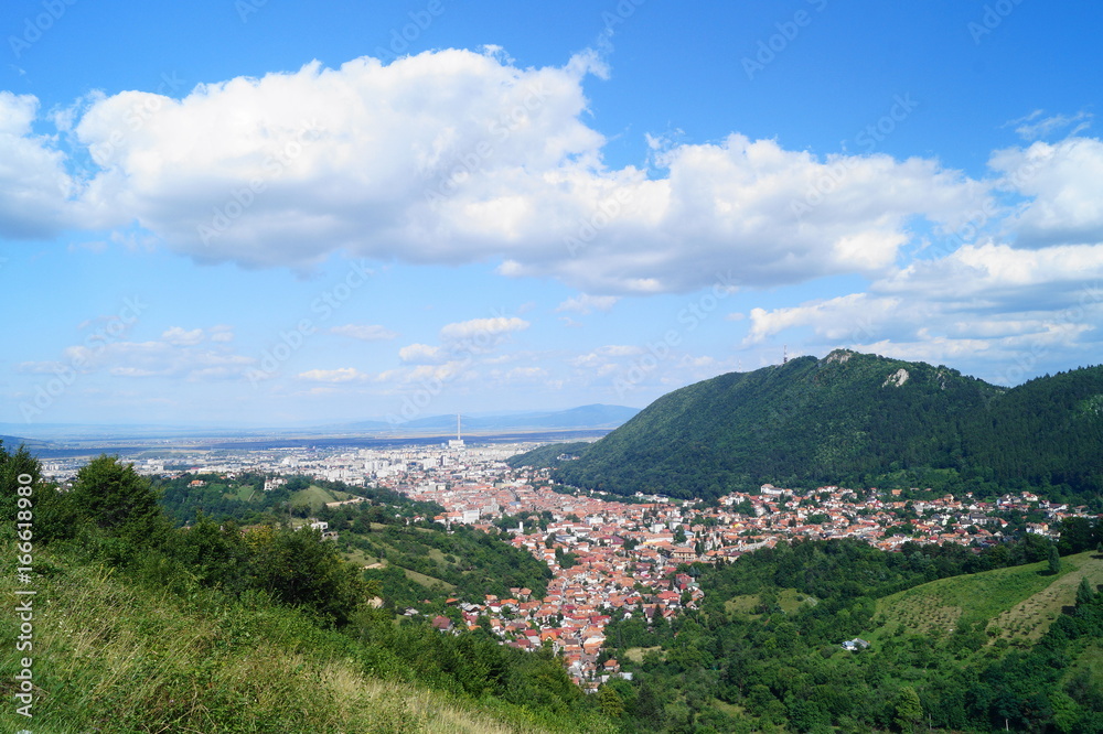 Panoramic view of the city of Brasov, Romania