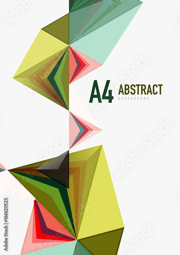 Triangular low poly vector a4 size geometric abstract template Free Download Triangular low poly vector a4 size geometric abstract template - GFXLoad