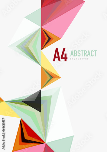 Triangular low poly vector a4 size geometric abstract template Free Download Triangular low poly vector a4 size geometric abstract template - GFXLoad