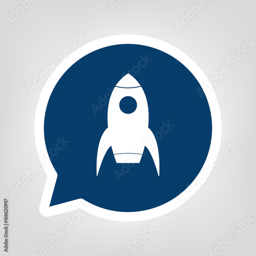 Sprechblase start-up Rakete