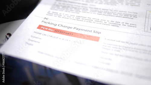 close up of letter which is the final demand for payment of parking ticket