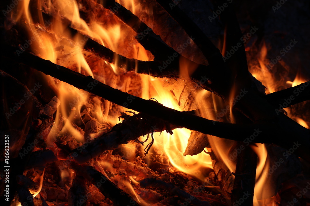 fire and sticks Stock Photo | Adobe Stock