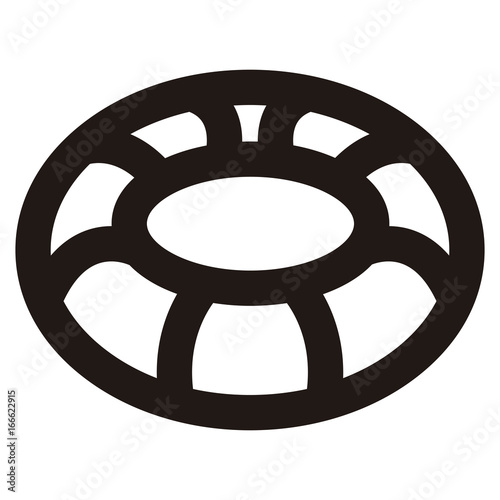 Isolated lifesaver outline