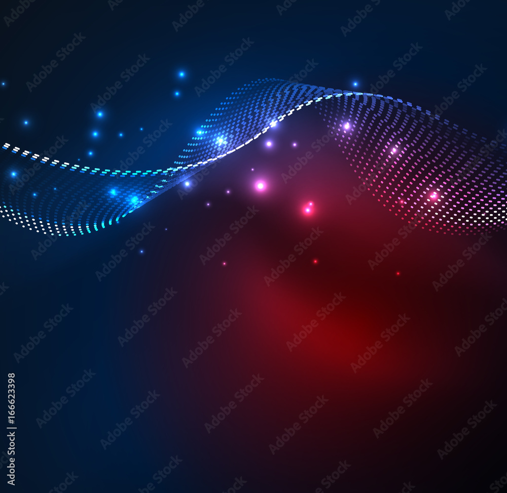 Vector wave particles background