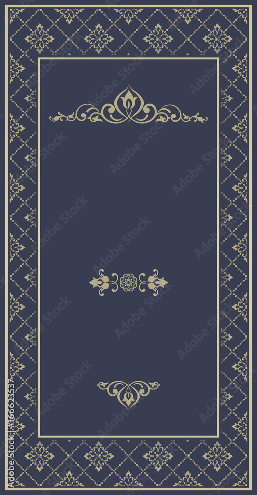 floral doodle lace pattern with ornate frame.