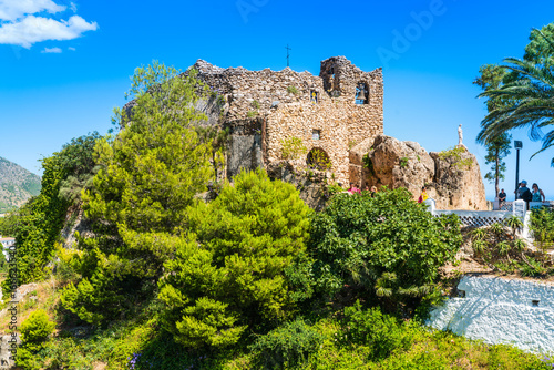 Quadro su tela Mijas, Spain, June 28 2017: View on the Ermita de la Virgen de la Peña at the Wh