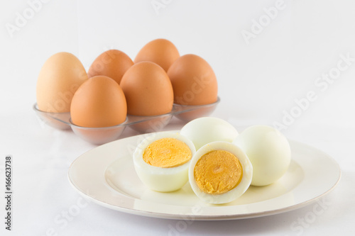 Boiled Eggs on the plate
