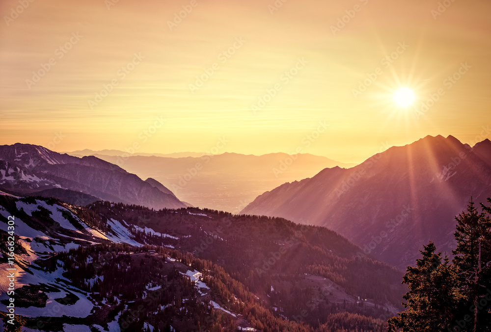 Fototapeta premium Utah Mountain Sunset