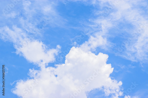Blue sky, white clouds backgrounds and textures