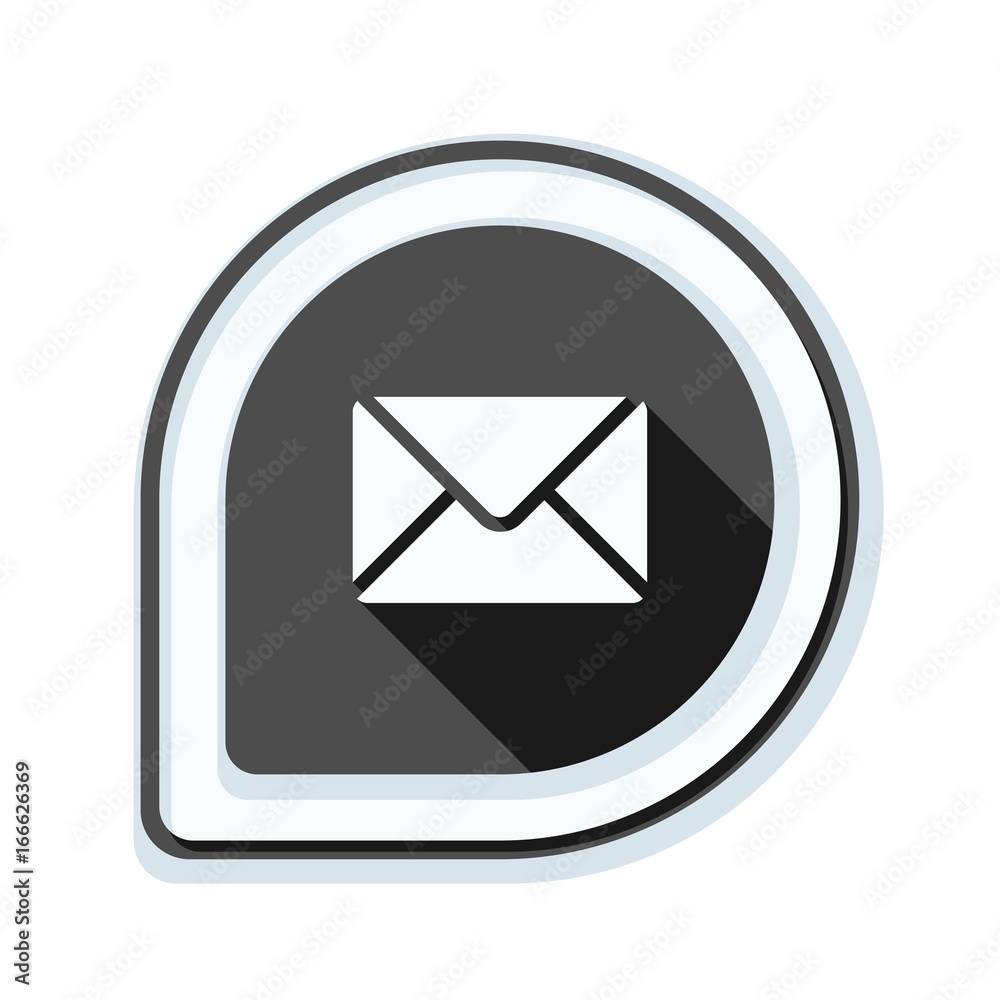 Mail sign button illustration Mail sign button illustration