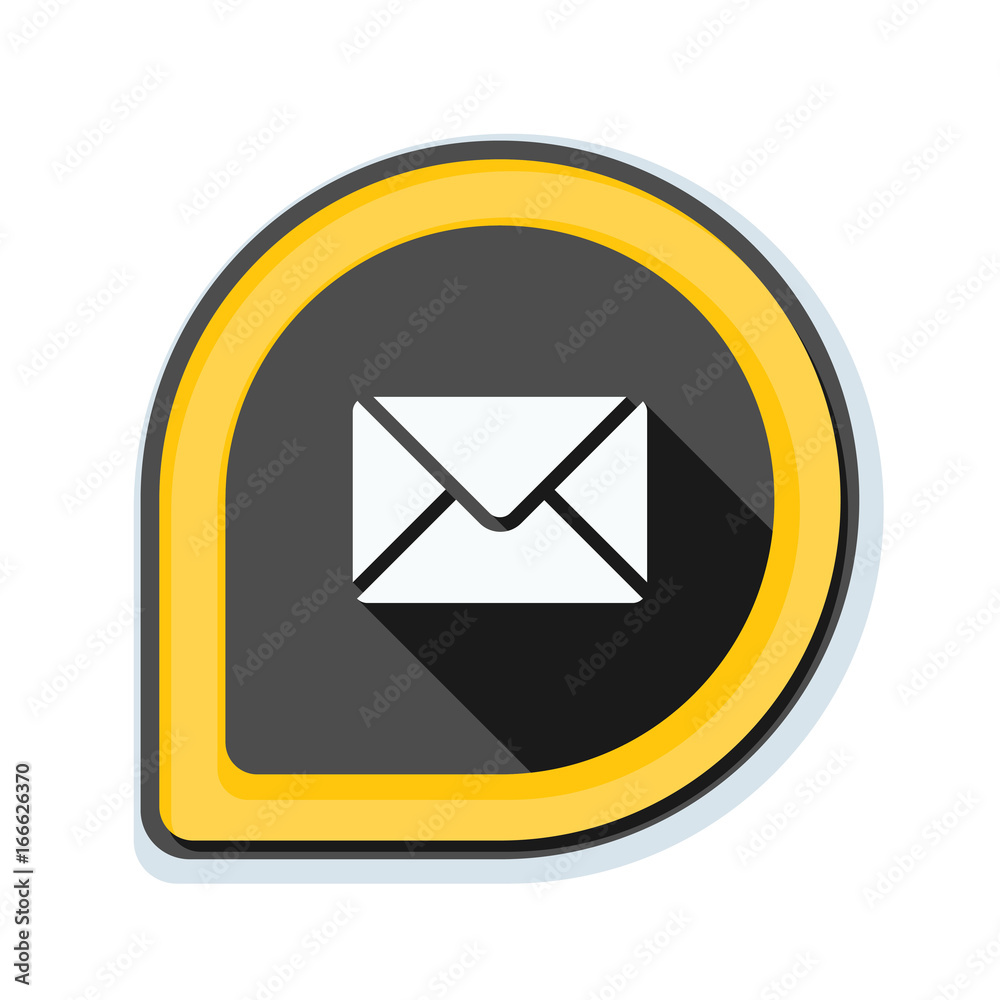 Mail sign button illustration Mail sign button illustration