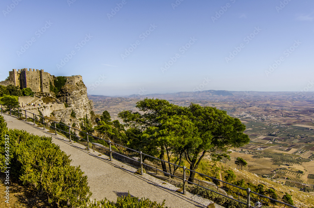 View of the geography of the territory of the island of Sicily View of the geography of the territory of the island of Sicily