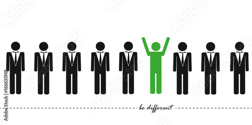 be differnet business piktogramm