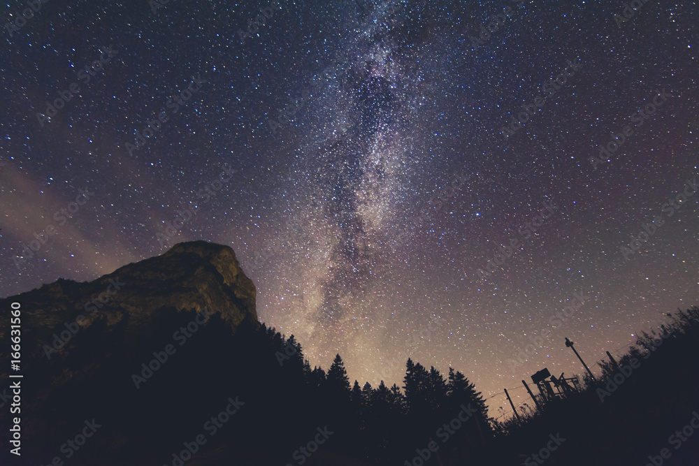 The Milky Way above us, like a river in the sky. Moleson, Switzerland