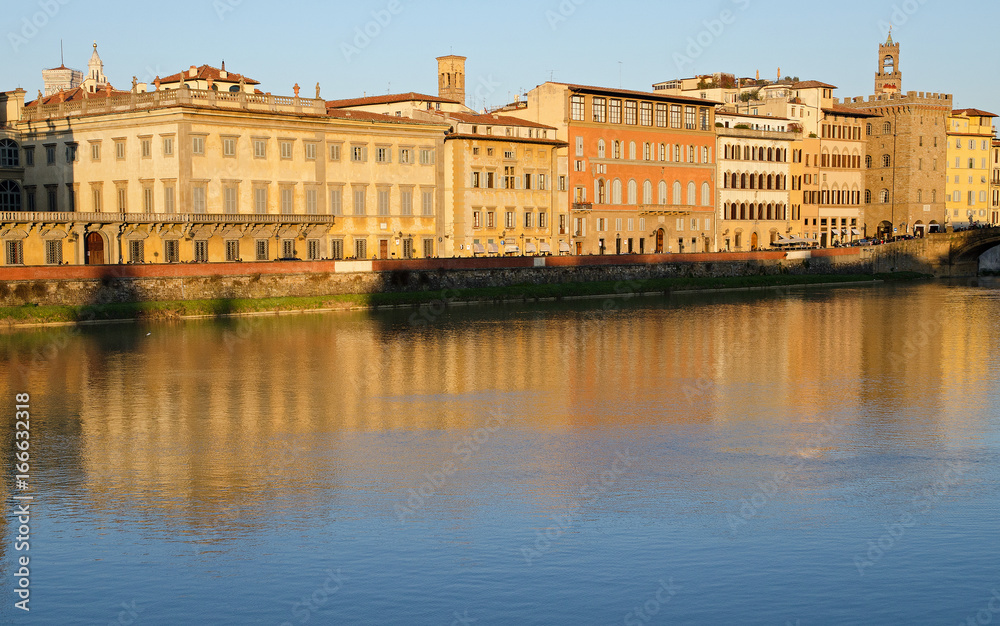 North bank of the River Arno, Florence, Italy