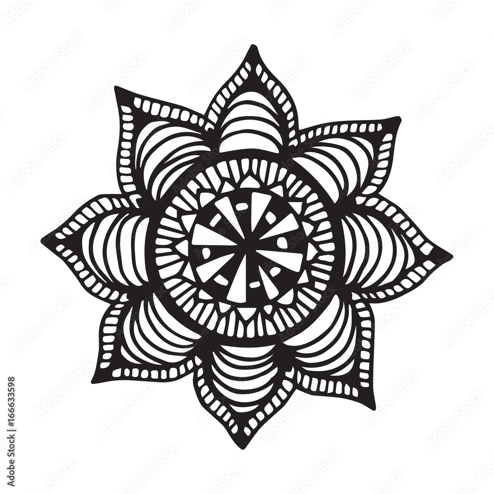 Flower mandala in vector Flower mandala in vector