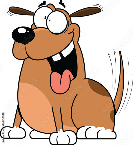 Excited Cartoon Dog