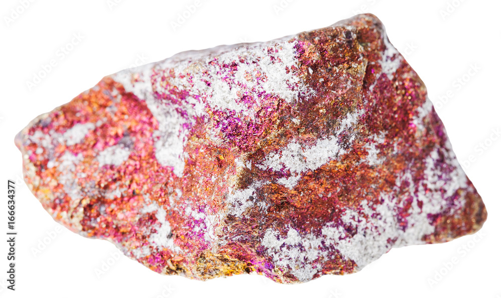 raw red Chalcopyrite stone isolated raw red Chalcopyrite stone isolated