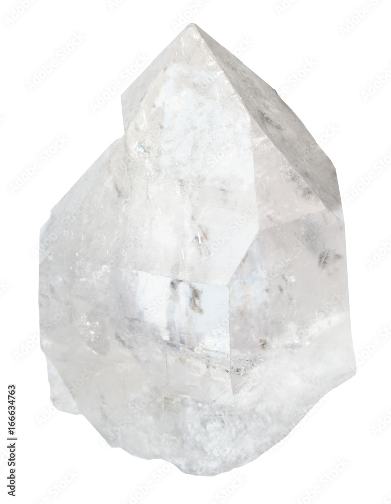 crystal of rock-crystal isolated - obrazy, fototapety, plakaty 