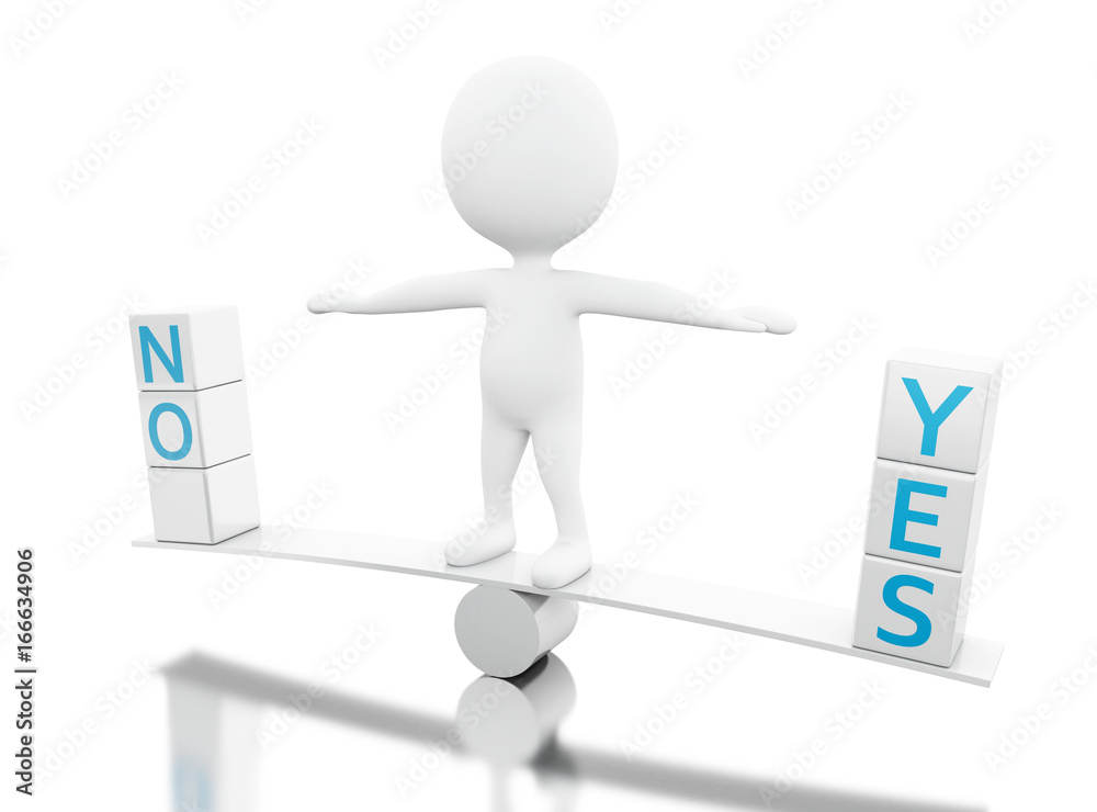 3d Seesaw with the Yes and No.